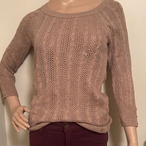 American Eagle Outfitters Women's Cable Knit Sweater - Brown